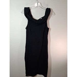 I Modee Dress Off Shoulder Business Casual Boho Office Black Women's Size Large